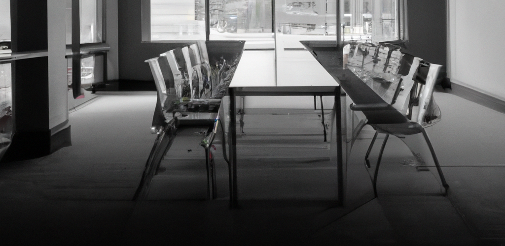 DALL·E 2023-05-10 12-10-39 - A moody black and white photo of a large, modern office DALL·E 2023-05-10 12-10-39 - A moody black and white photo of a large, modern office