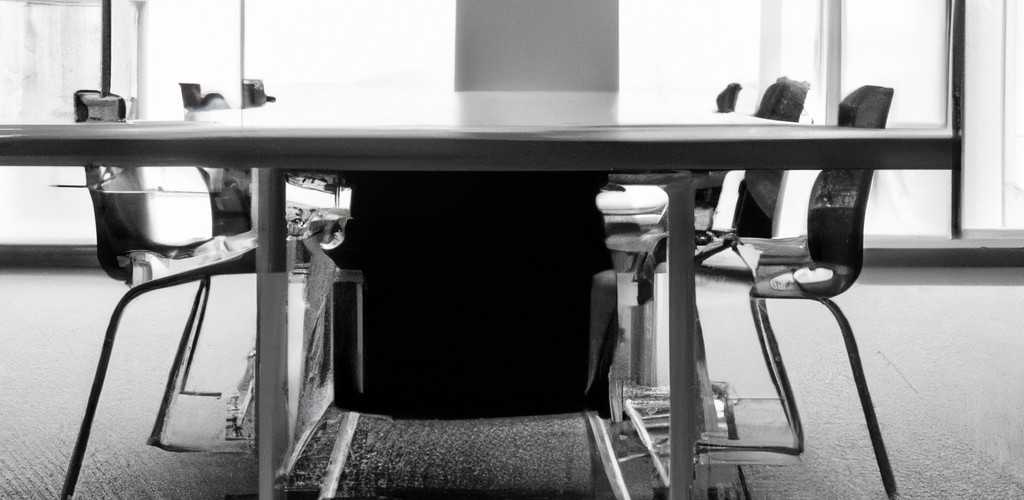 DALL·E 2023-05-10 12-10-53 - A moody black and white photo of a large, modern office DALL·E 2023-05-10 12-10-53 - A moody black and white photo of a large, modern office