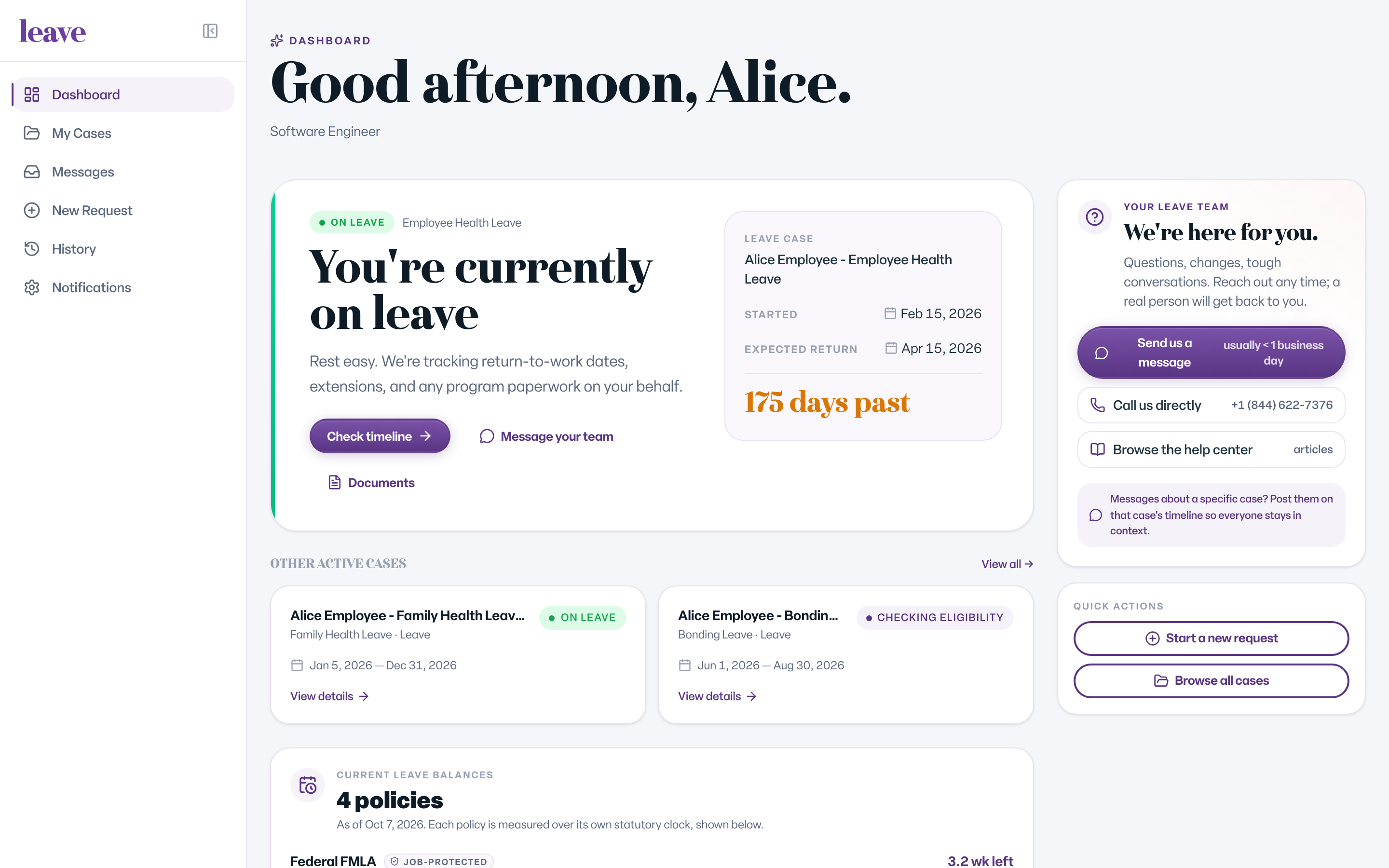 employee dashboard