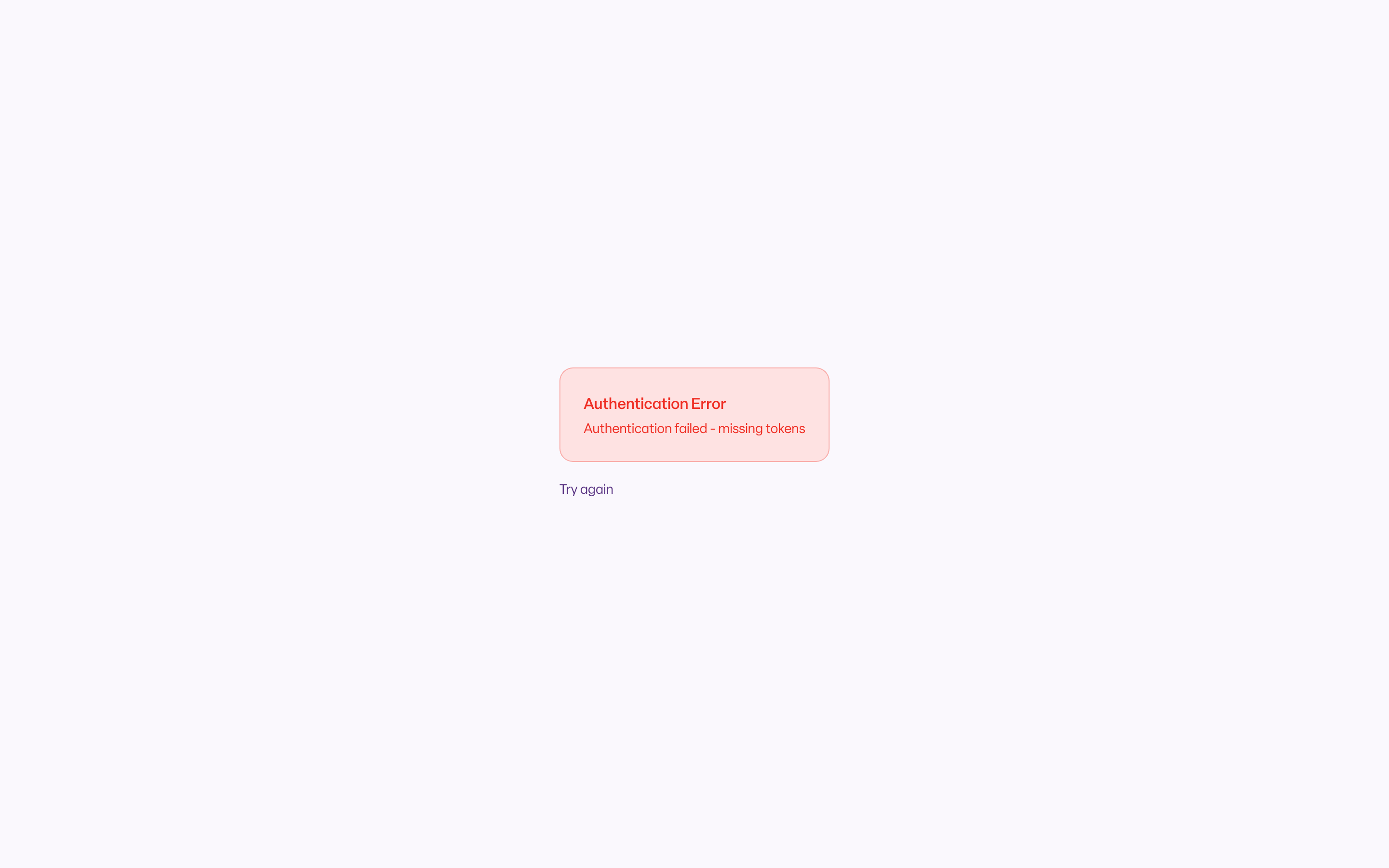 sign in failed